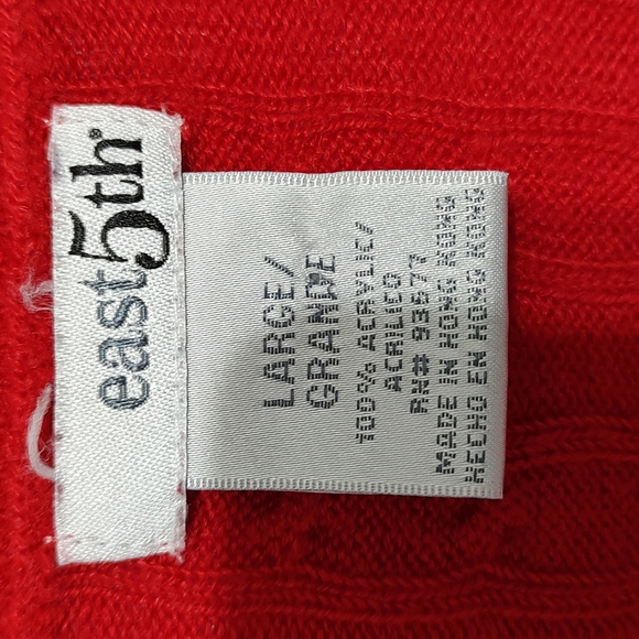 Cherry Red East 5th V Neck Cardigan Sweater sz Large - XL - Picture 4 of 7